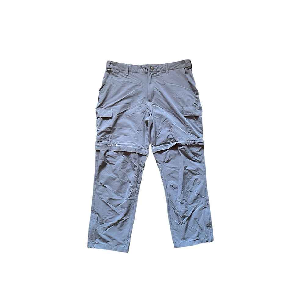 World Wide Sportsman Pants Men's 40x30 Blue Fishing Cargo Convertible Zip Off